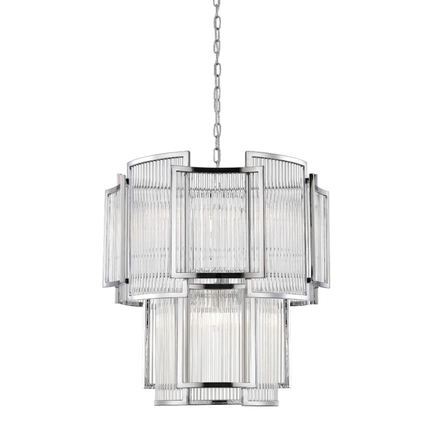 Zuma Line - Candeeiro suspenso 8xE14/60W/230V cromado brilhante