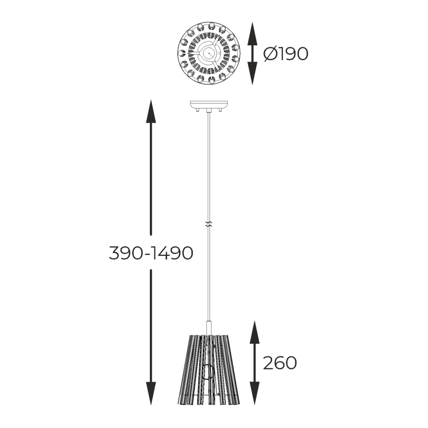 Zuma Line - Candeeiro suspenso 1xE14/40W/230V dourado