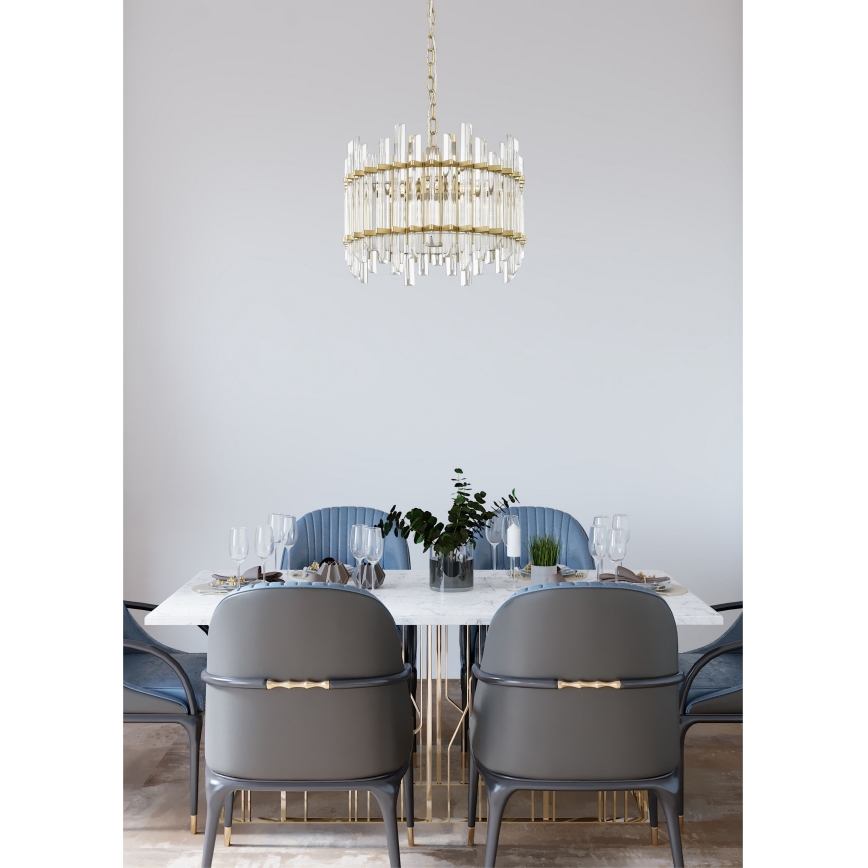 Zuma Line - Candeeiro suspenso 6xG9/42W/230V dourado