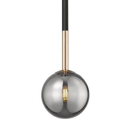 Zuma Line - Candeeiro suspenso 1xG9/4W/230V preto