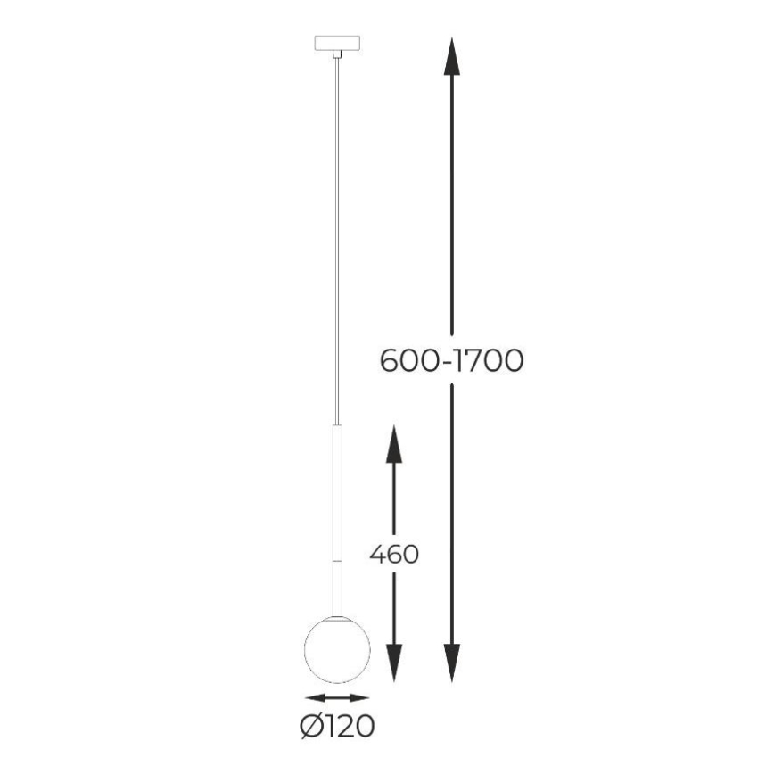 Zuma Line - Candeeiro suspenso 1xG9/4W/230V preto