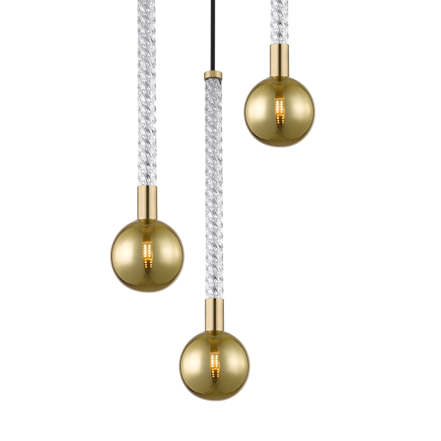 Zuma Line - Candeeiro suspenso 3xG9/6W/230V latão