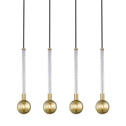 Zuma Line - Candeeiro suspenso 4xG9/6W/230V latão