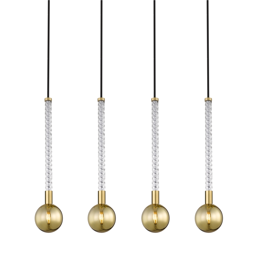 Zuma Line - Candeeiro suspenso 4xG9/6W/230V latão