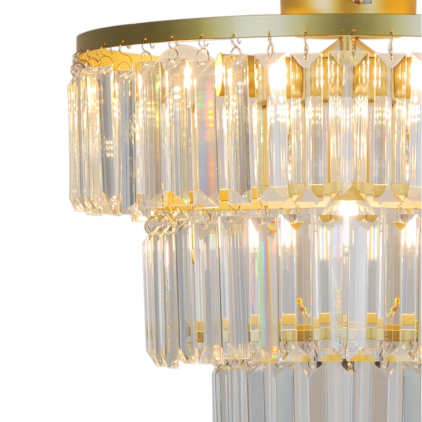 Zuma Line - Candelabro integrado de cristal 4xE14/40W/230V dourado