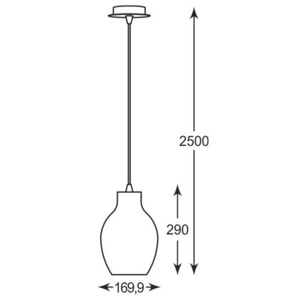 Zuma Line - Candelabro suspenso 1xE27/60W/230V