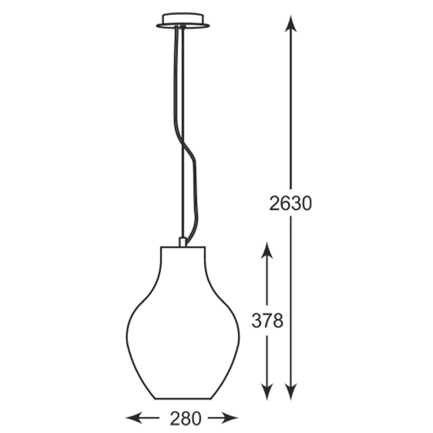 Zuma Line - Candelabro suspenso 1xE27/60W/230V