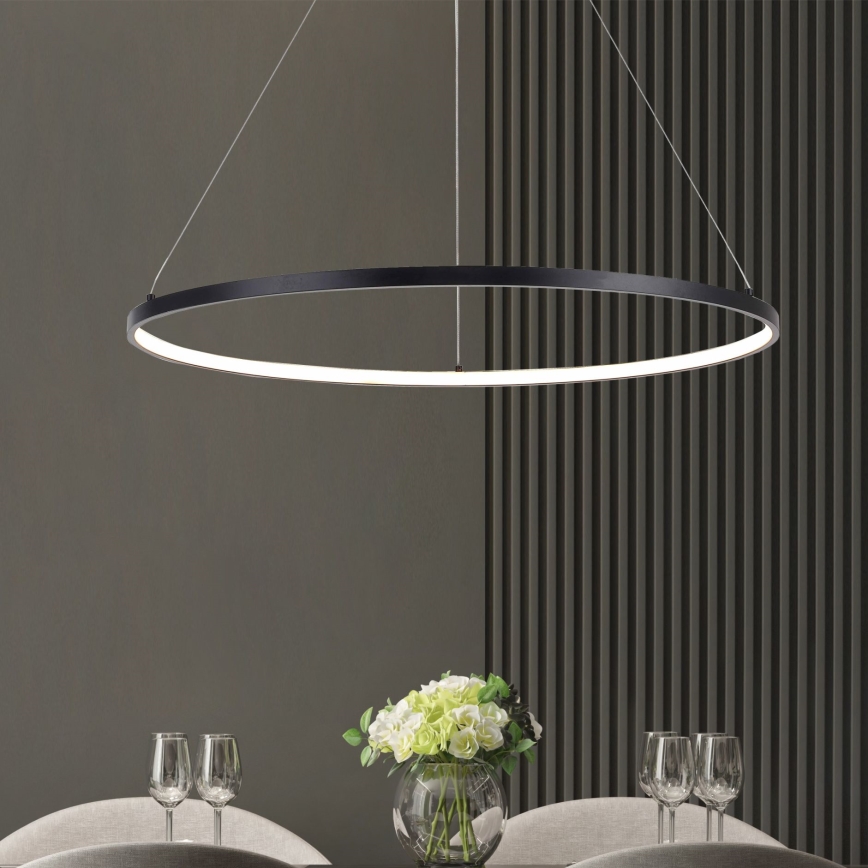 Zuma Line - Candeeiro suspenso LED LED/40W/230V 3000/4000/6000K diâmetro 90 cm preto