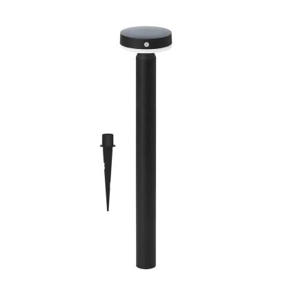 Zuma Line - Candeeiro solar LED com sensor de anoitecer e movimento LED/4,5W/2000 mAh IP44 preto