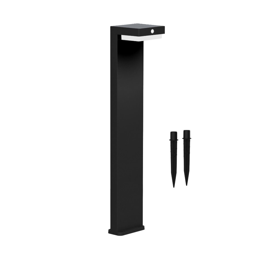 Zuma Line - Candeeiro solar LED com sensor de anoitecer e movimento LED/4,5W/2000 mAh IP44 preto