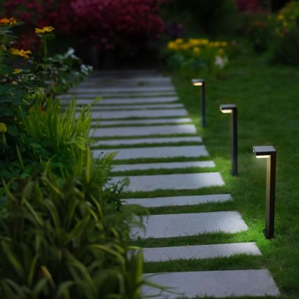Zuma Line - Candeeiro solar LED com sensor de anoitecer e movimento LED/4,5W/2000 mAh IP44 preto