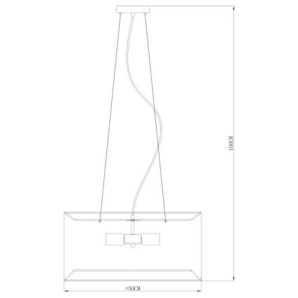 Zuma Line - Candelabro suspenso 4xE27/60W/230V preto