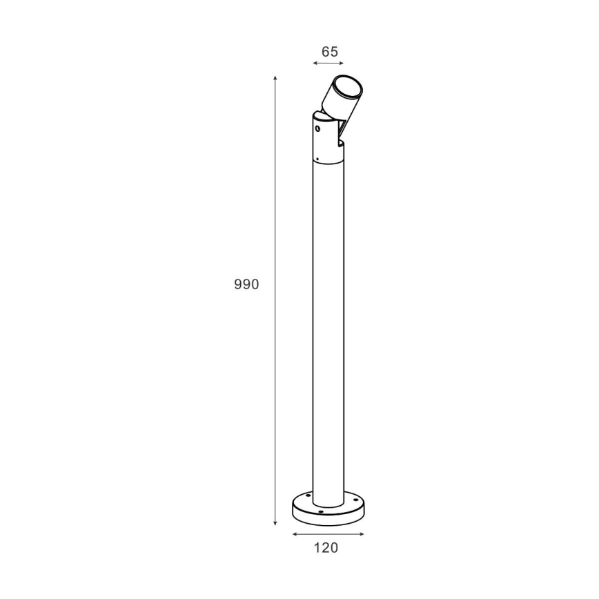 Zuma Line - Candeeiro exterior 1xGU10/35W/230V IP65 preto