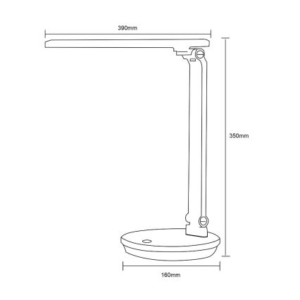 Zuma Line - Candeeiro de mesa LED LED/5W/230V 3000-6000K branco