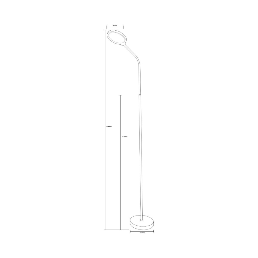 Zuma Line  - Candeeiro de chão LED com regulação LED/10W/230V 3000/4500/6500K branco