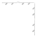 Zuma Line - Spotlight deslizante 8xGU10/35W/230V branco
