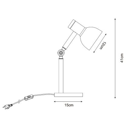 Zuma Line - Candeeiro de mesa 1xE14/40W/230V branco
