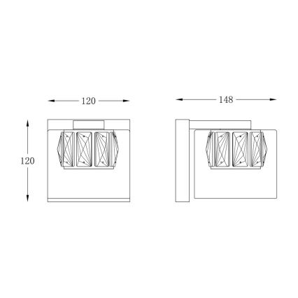 Zuma Line - Iluminação de parede de cristal LED LED/5W/230V