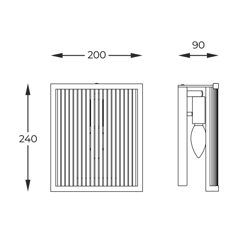 Zuma Line - Iluminação de parede 1xE14/60W/230V cromado brilhante