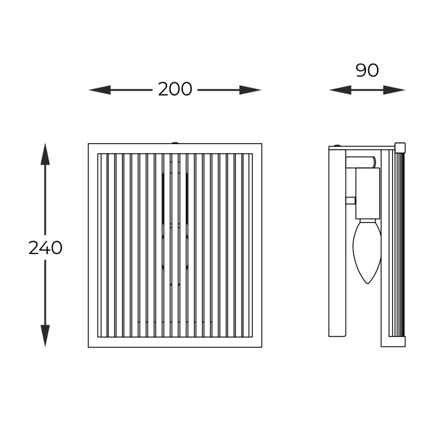 Zuma Line - Iluminação de parede 1xE14/60W/230V dourado