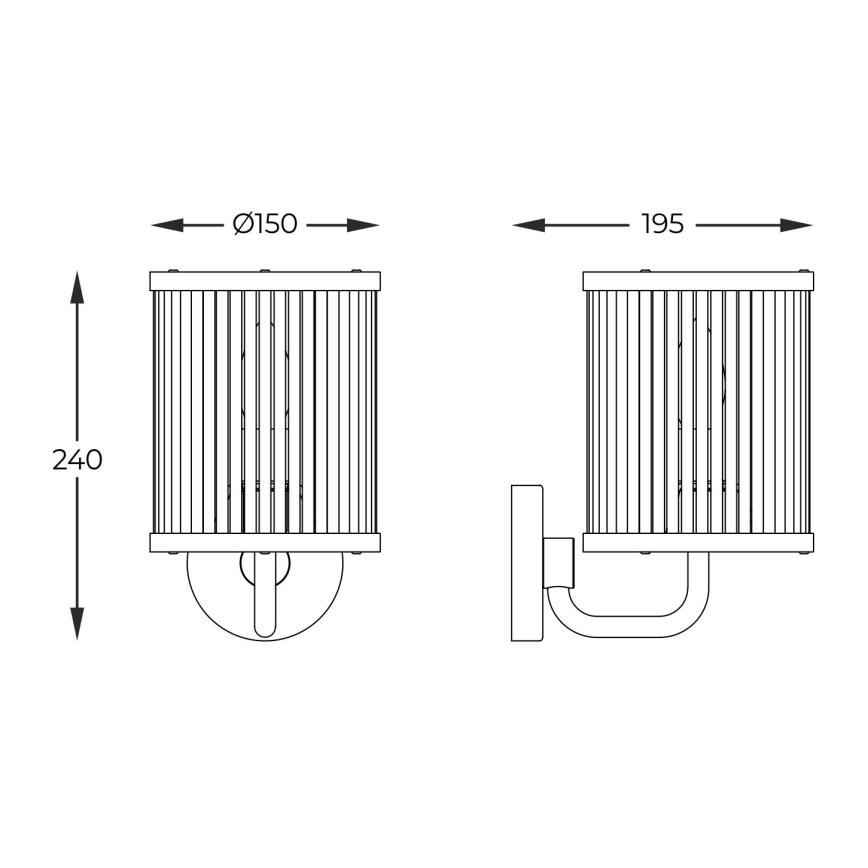 Zuma Line - Candeeiro de parede 1xE14/60W/230V cromado brilhante