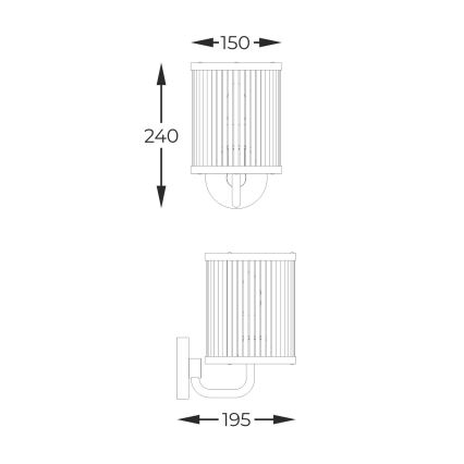 Zuma Line - Candeeiro de parede 1xE14/60W/230V preto