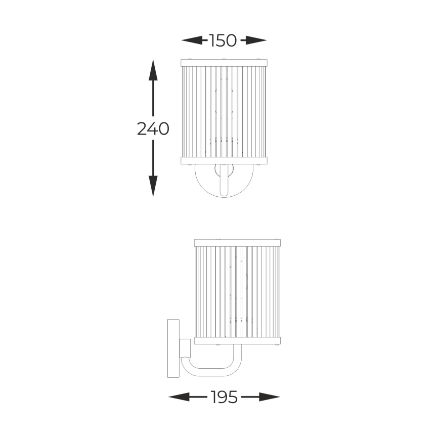Zuma Line - Candeeiro de parede 1xE14/60W/230V preto