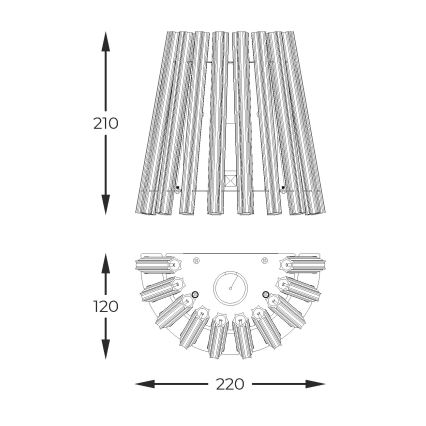 Zuma Line - Iluminação de parede 1xE14/40W/230V dourado