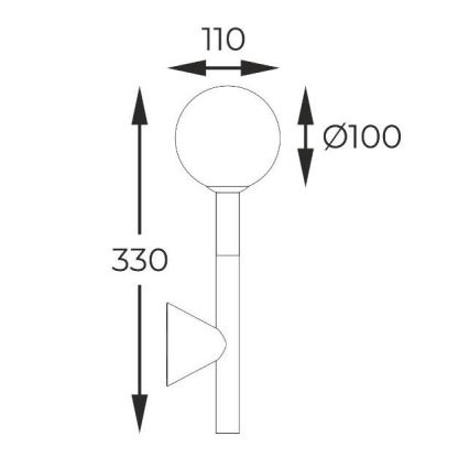 Zuma Line - Iluminação de parede 1xG9/4W/230V preto