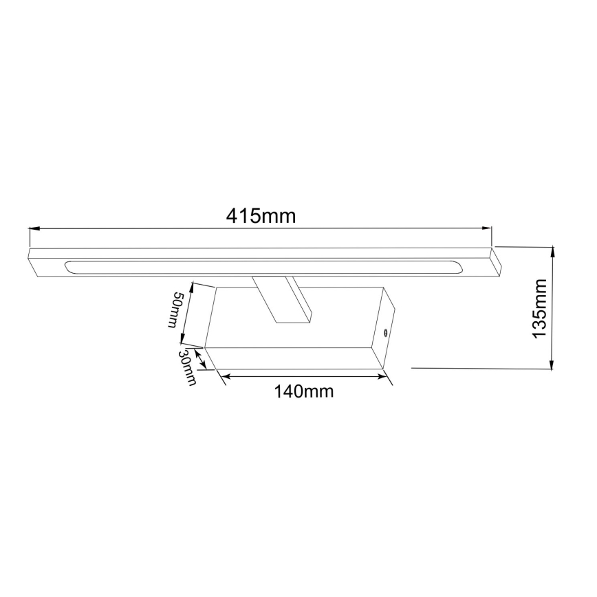 Zuma Line - Iluminação de espelho para casa de banho LED LED/12W/230V 41 cm IP44 dourado