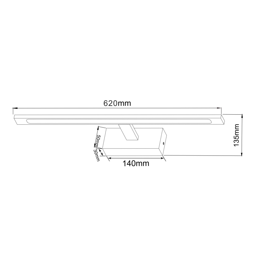 Zuma Line - Iluminação de espelho para casa de banho LED LED/20W/230V 62 cm IP44 dourado
