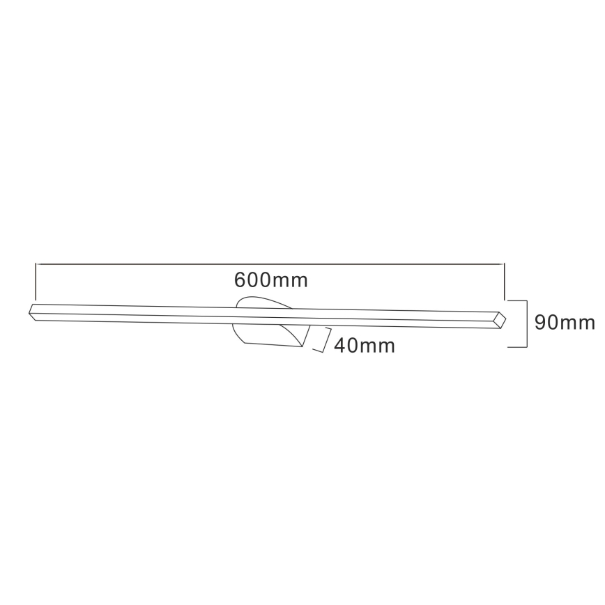 Zuma Line - Iluminação para quadros LED LED/20W/230V 60 cm preto