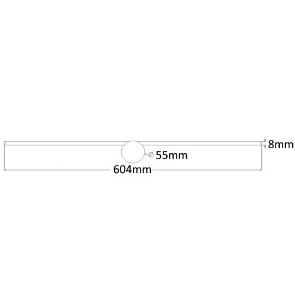 Zuma Line - Iluminação de espelho para casa de banho LED LED/8W/230V 60 cm IP44 preto