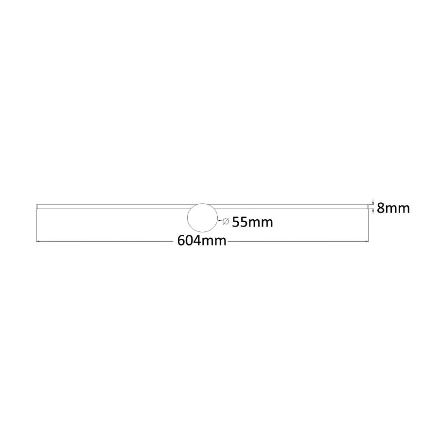 Zuma Line - Iluminação de espelho para casa de banho LED LED/8W/230V 60 cm IP44 cromado brilhante
