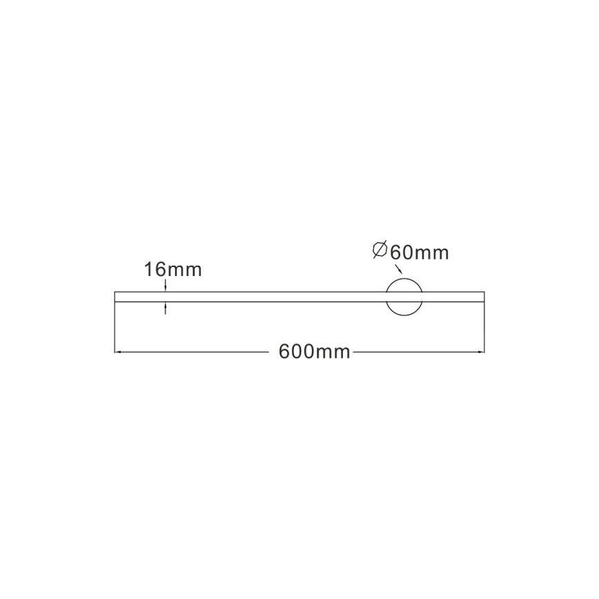 Zuma Line - Iluminação de parede LED LED/8W/230V 60 cm preto